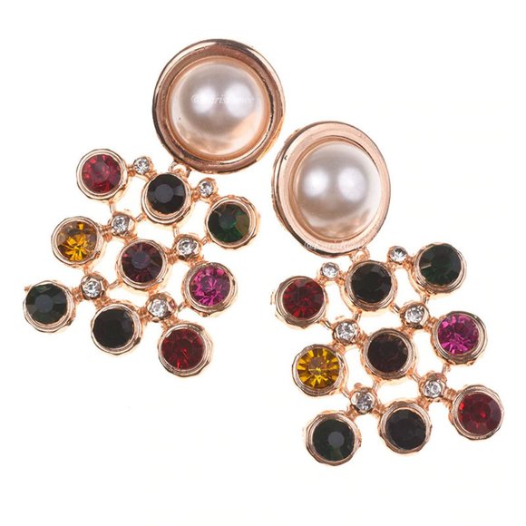 Pearl Party Rainbow Earrings - Picture 2 of 5